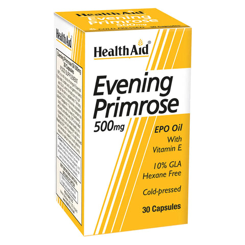 HEALTH AID EVENING PRIMROSE OIL 500MG + VITAMIN E -  - Essential Supplements, healthaid, Herbal Supplements, Nutrition, Personal Care, Women Care -  - PharmaCare Online 