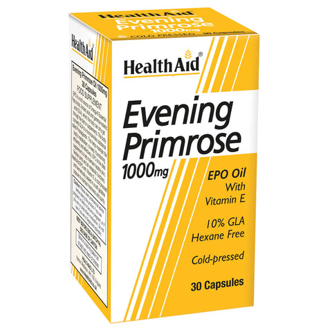 HEALTH AID EVENING PRIMROSE OIL 1000MG + VITAMIN E CAPSULE 30'S -  - Essential Supplements, healthaid, Herbal Supplements, Nutrition, Personal Care, Women Care -  - PharmaCare Online 
