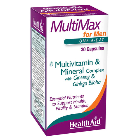 HEALTH AID MULTIMAX FOR MEN CAPSULE 30'S - - healthaid, Men Care, men vitamins, Nutrition, Personal Care, Vitamins&Minerals - - PharmaCare Online