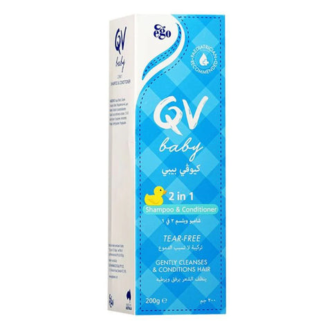 QV BABY 2 IN 1 SHAMPOO & CONDITIONER 200GM -  - Baby Care, Mother & Baby Care, Personal Care, qv, Soaps&Shampoos -  - PharmaCare Online 