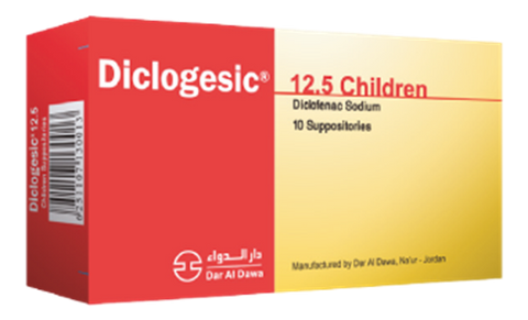 Diclogesic 12.5mg Children Suppositories 10's