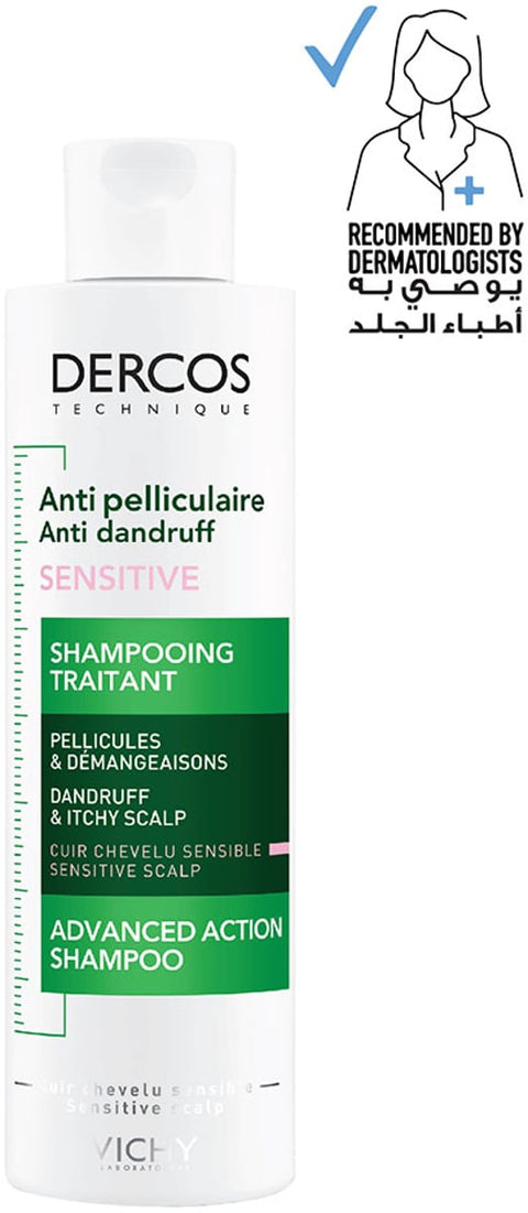 Vichy Dercos Anti Dandruff Shampoo For Sensitive Scalp, 200 ML