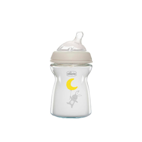 Chicco Natural Feeling Glass Bottle (0M+),150 ML