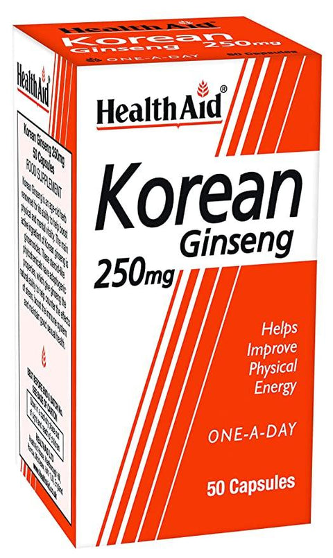 HEALTH AID KOREAN GINSENG 250MG CAPSULE 50'S -  - Essential Supplements, healthaid, Herbal Supplements, Nutrition -  - PharmaCare Online 