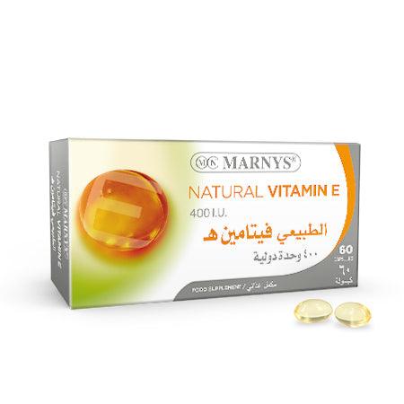 MARNYS NATURAL VITAMIN E 400IU SOFTGEL 60'S -  - Marnys, Nutrition, Personal Care, Skin Care, Vitamins&Minerals -  - PharmaCare Online 