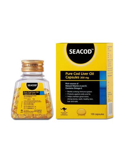 SEACOD PURE COD LIVER OIL CAPSULE 300MG 500'S - - Essential Supplements, Fish Oil & Omega, Nutrition - - PharmaCare Online