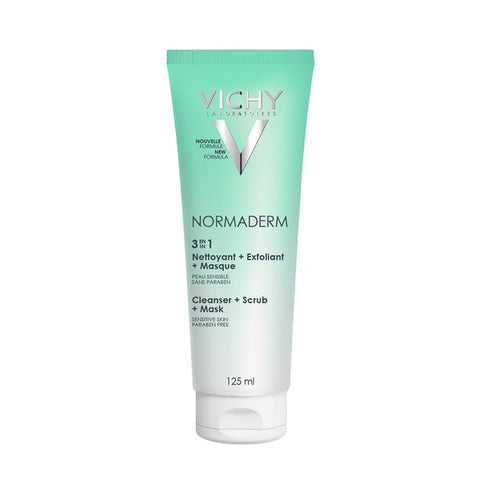 Vichy Normaderm 3IN1 Clean + Scrub + Mask, 125 ML