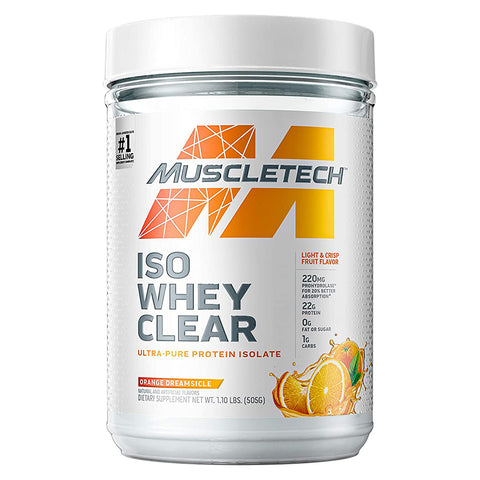 Muscletech Iso Whey Clear, Orange Dreamsicle, 1LB