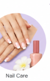 Nail care manicure illustration with polished nails