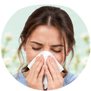 allergy relief symptom avatar illustration