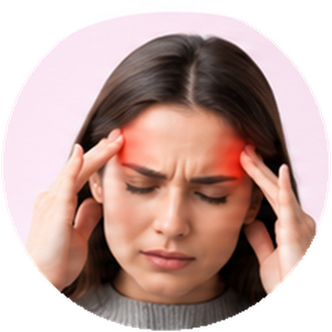 migraine relief symptom avatar illustration