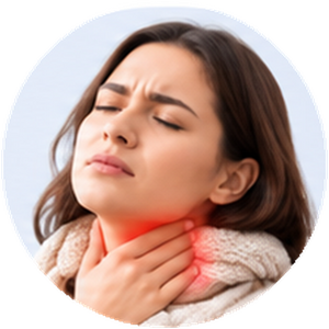 sore throat cough symptom avatar illustration
