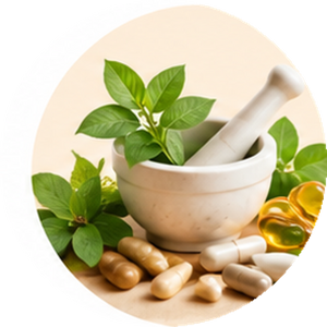 essential herbal supplements category avatar illustration