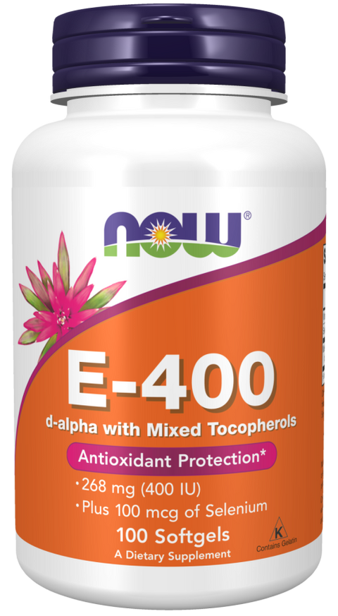 Now Vitamin E 400 Iu With Selenium Softgel - 100'S
