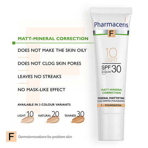 Pharmaceris Matt-Mineral SPF30 (10 Light) 30ml