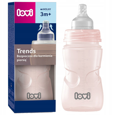 Lovi Trends Bottle Pink 3m+ Slow 250 ml- 21/563
