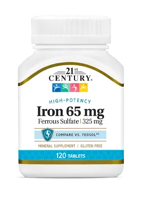 21St Century Iron 65 Mg, 120's
