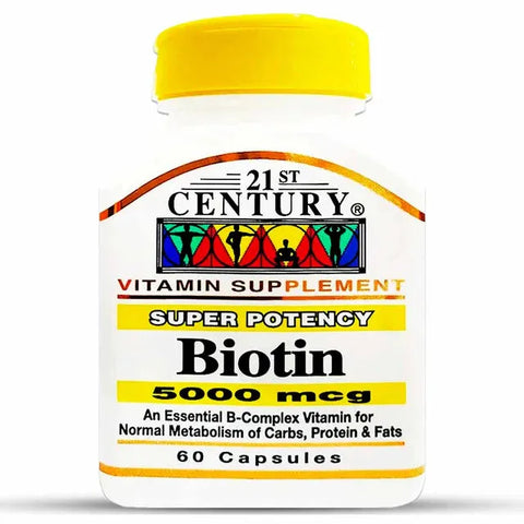 21St Century Biotin 5000 Mcg Capsule 60's
