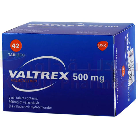 Valtrex 500 mg Tab 42'S