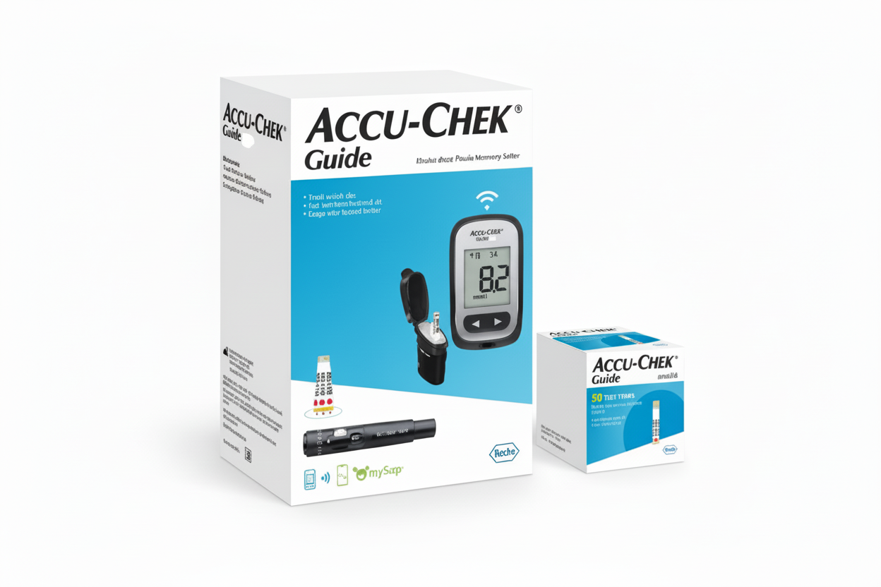 Accu Check Mini Accu Check Guide Machine + 50 Strips – PharmaCare Online