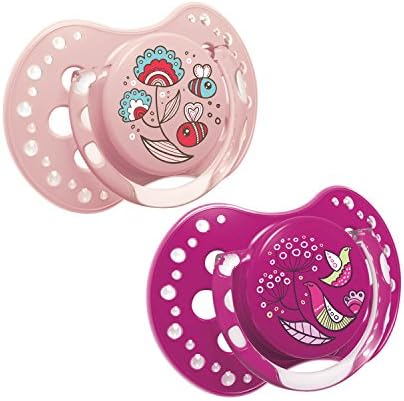 LOVI Silicone Dynamic Soother 0-3m 2 pcs Folky Girl