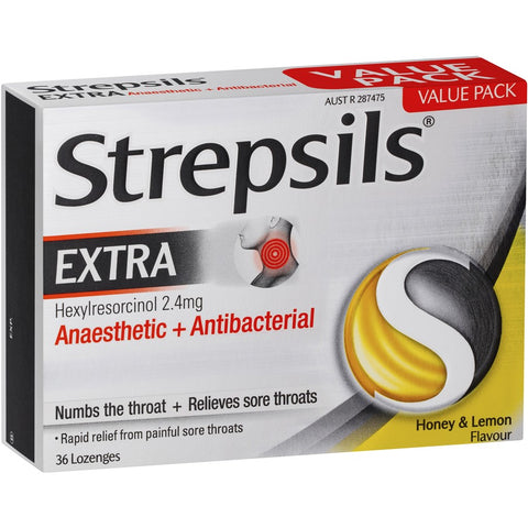 Strepsils Extra Honey & Lemon lozenges 36'S