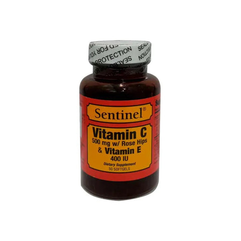 SENTINEL VIT C 500MG W/ROSE HIPS & VIT E-400 IU SO -  - Nutrition, Personal Care, Skin Care, Vitamins&Minerals -  - PharmaCare Online 