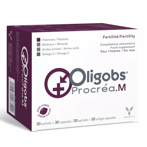 Oligobs Procrea M 30 كيس بالإضافة إلى 30 كبسولة