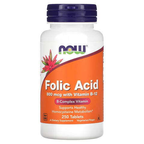 Now Folic Acid 800 mcg tab 250