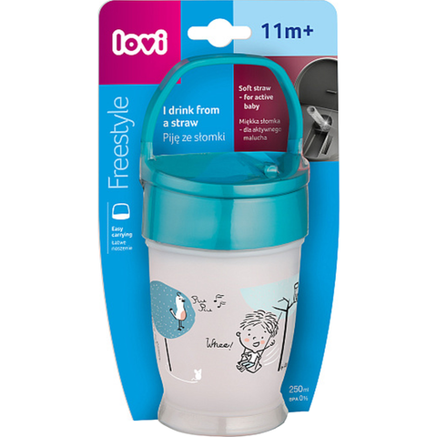 LOVI Cup with Straw JUNIOR 250ml Lovely Boy