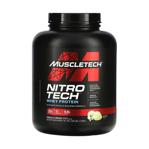Muscletech Nitro Tech Whey Protein - Vannila Cream, 4 Lbs