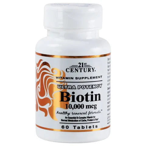 21st Century Biotin 10,000 ميكروجرام، 60 قرصًا
