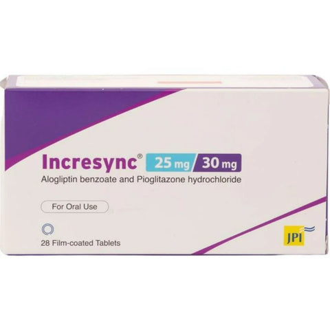Incresync 25mg/30 mg tab 28's