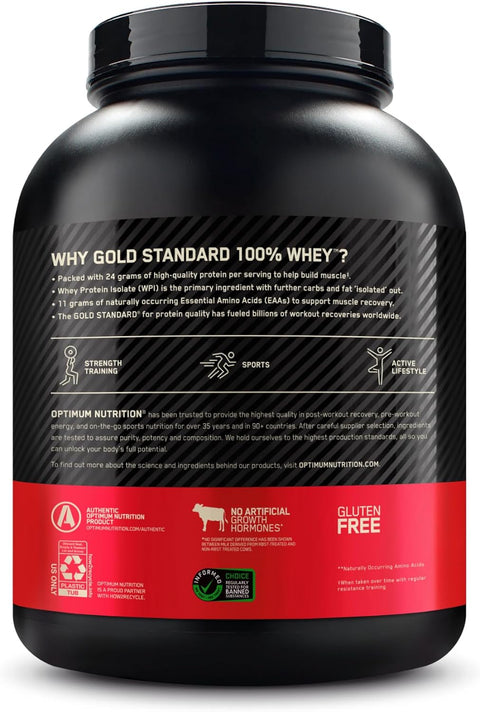 Optimum Nutrition Gold Standard 100% Whey Protein Powder, Double Rich Chocolate, 5LB