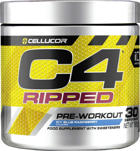 Cellucor C4 Ripped، Icy Blue Raz، 30 حصة، 150 ملغ من الكافيين لكل حصة