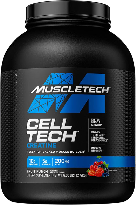 Muscletech Cell Tech Creatine Powder, Fruit Punch, 6 Lb