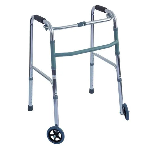 Wolaid Lightweight Folding Walker With Wheels Gray- JL9125L