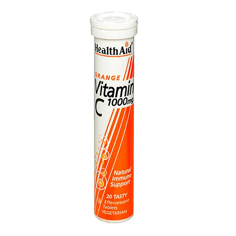 HEALTH AID VITAMIN C 1000MG EFFERVESCENT TABLET - ORANGE 20'S -  - Covid Care, healthaid, Nutrition, Vitamin C, Vitamins&Minerals -  - PharmaCare Online 