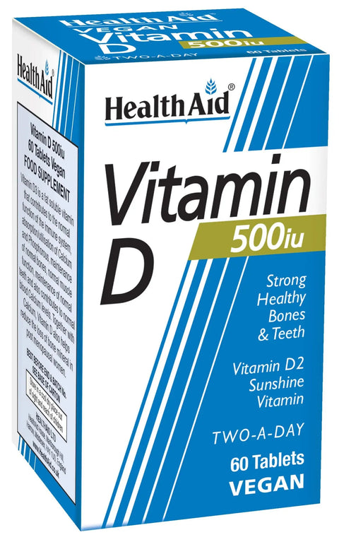 HEALTH AID VITAMIN D2 500IU TABLET 60'S -  - healthaid, Nutrition, Vitamins&Minerals -  - PharmaCare Online 