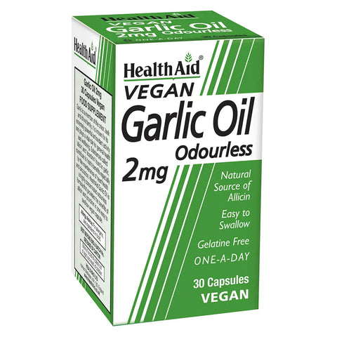 HEALTH AID VEGAN GARLIC OIL CAPSULE -  - Essential Supplements -  - PharmaCare Online 