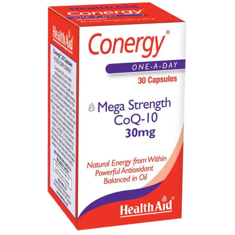 HEALTH AID CONERGY 30MG 30'S -  - Essential Supplements, Immunocare, Stress & Fatigue Care -  - PharmaCare Online 