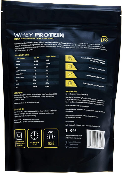 Basix - Muscle Whey Protein - Chocolate Chunk, 1 LB