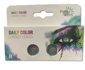 Pretty Eyes Daily Color Contact Lenses, 2 Pack - Blue