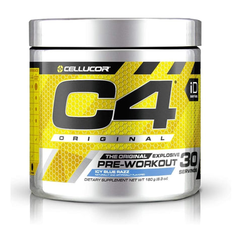 Cellucor C4 Ripped, Icy Blue Raz, 30 Servings, 150mg of Caffeine Per Serving