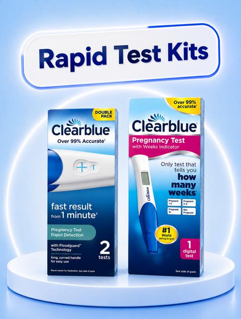 Rapid Test Kits – Pregnancy, Ovulation, COVID-19 & Diabetic Testing Devices