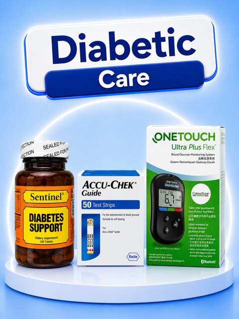Diabetic Care Products Including Glucose Monitors, Test Strips & Essentials