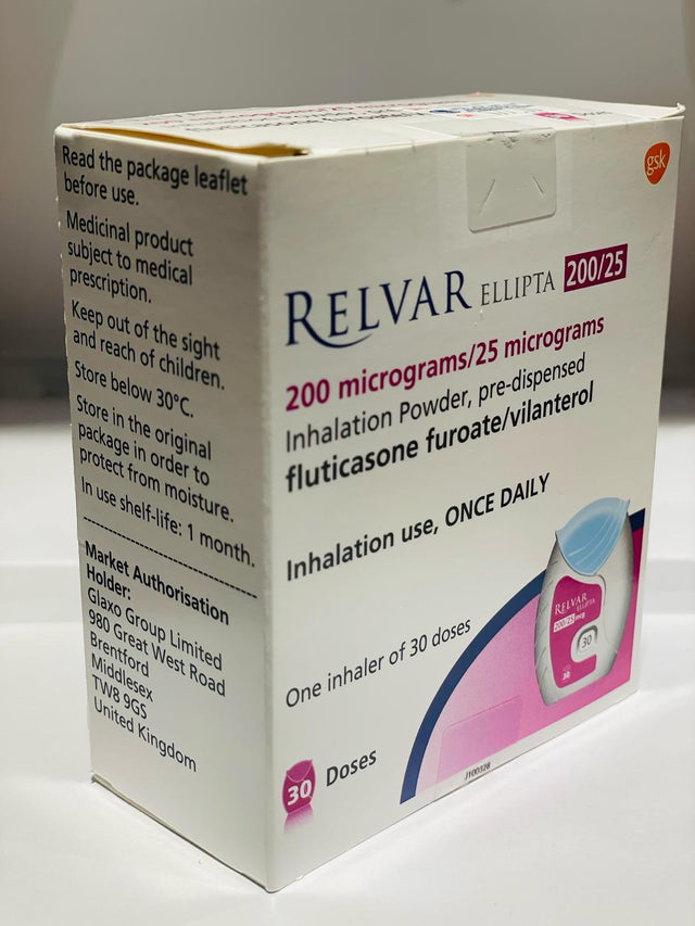 Relvar Ellipta 200/25 MCG Inhalation 30 Doses – PharmaCare Online