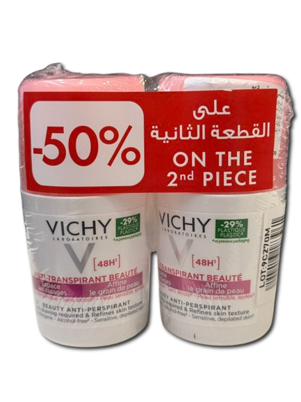 Vichy Deo Beauty Roll On 50ML, (combo pack)
