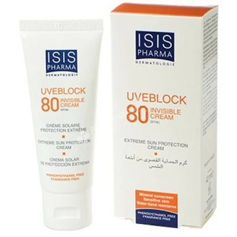 Isis Uveblock Spf 80 Invisible White , 40 ML