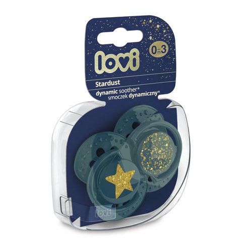 LOVI Soother Stardust (Green-22/892), 2 Pcs - 0 to 3m